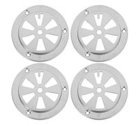 Garneck Grille D'aération du Four en Acier Inoxydable 4 Pièces pour Barbecue et Fumoir Ventilation Ronde Résistante la Chaleur Filtre Métal pour Cuisson Extérieure Patio