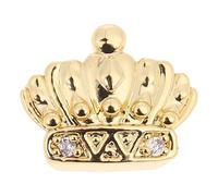 Garneck Grills Hip Hop Style Couronne Zirconia Micropavé Accessoires Rapper pour Cosplay Halloween et Fêtes Design Doré
