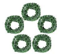 Garneck Guirlande Artificielle de Feuilles Vertes 75 M 5 Pièces Grandes Feuilles en Plastique Fil de Fer Renforcé Décoration Végétale Suspendue Polyvalente pour Intérieur Mariage et