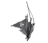 Garneck Guirlande de Bannières de Crânes de Pirate 9 M, Tissu Noir et Blanc, Décoration Suspendue pour Fête D'halloween Intérieure et Extérieure, Bannière Murale Festive