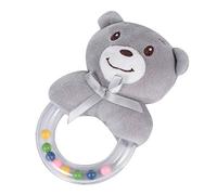 Garneck Hochet Pour Bébé Anneau Ours Gris Ergonomique En Coton Pp Léger Portable Éveil Sensoriel Et Développement Motricité Fine Pour Nouveaux-nés