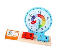 Garneck Horloge pour Garçon Et Filles en Bois Éducative Numérique Petite Taille Jouet d'apprentissage du Temps pour Tout-Petits Salle De Classe Maternelle Set Pédagogique