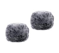 Garneck Housse de Micro en Peluche 2 Pièces Anti-vent et Anti-projection, Facile à Mettre Retirer, Protection pour Microphone en Extérieur