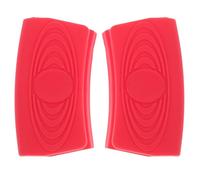 Garneck Housse de Poignée de Casserole 2pcs Rouge en Silicone Résistante la Chaleur Manchon Anti-déformation Accessoire Pratique pour Poêle et Casserole pour et Service