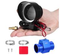 Garneck Indicateur de Température et Tension Eau Compact avec Affichage LED Rond Compatible Voitures et Motos Installation DIY Facile Mesure Haute Précision pour Tableau de Bord