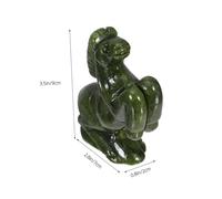 Garneck Jade Horse Statue Feng Shui Decor Smooth Jade Sculpture Collectible Home Office Ornament for Success and Motivation