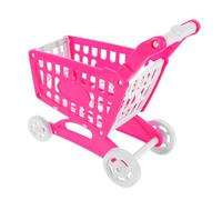 Garneck Jouets Mini Caddie Petit Chariot Poupée Enfants charrette à Bras supermarché Mini-Trucs de Caddie de bébé Panier pour bébé Jouets Miniatures Mini-Caddies Plastique Rose