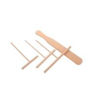 Garneck Kit 4 Pièces Ustensiles pour Crêpes en Bois Grattoir à Aliments, Étaleur de T et Retourneur Cuisine, pour Cuisson et Préparation Maison