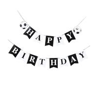 Garneck Kit de Décoration Anniversaire Football Banderole et Guirlande Joyeux Anniversaire pour Fête Thème du Sport