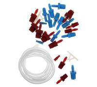Garneck Kit de Purge de Freins pour Moto Adaptateur de Purgeur de Cylindre, Colliers de Serrage et Raccords Filetés, Système Solide en Plastique Robuste, pour Maintenance et Contrôle