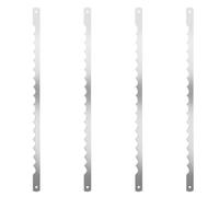 Garneck Lames Dentelées Non Adhérentes en Acier Inoxydable pour Machine, Lot de 4 Pièces Réutilisables, pour Trancher et Gâteaux Lors Cuisson