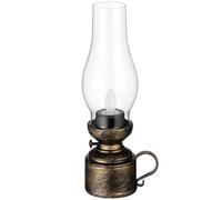 Garneck Lampe à Pétrole LED Rétro sans Flamme en Plastique, Lanterne à Huile Décorative D'intérieur, Lampe à Huile Vintage pour Ambiance Chaleureuse, Décoration Maison et Présent