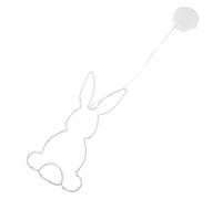 Garneck Lampe à Ventouse de Lapin pour Pâques, Guirlande Lumineuse LED Couleur Pastel, Décoration de Fenêtre sans Fil, Éclairage Suspendu Intérieur pour Fête de Printemps