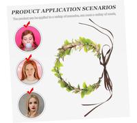 Garneck Leaf Headband For Cosplay Unisex Lightweight Heart Shaped Fairy Flower Crown Woodland Elf Headdress For Theatrical And Costume Parties