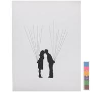 Garneck Livre d'Or Alternatif pour Mariage 30X40 CM Empreintes Digitales, Décoration de Table Festive de Ballon de Couple, Fournitures pour Fêtes de Mariage, Souvenir Original et