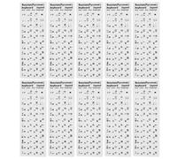 Garneck Lot de 10 Autocollants Clavier Russe Mat Blanc Noir Film Protecteur Anti-Reflets Compatible Claviers PC Ordinateurs Portables Superpositions Touches Saisie Russe