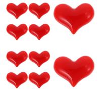 Garneck Lot de 10 Broches Cœur Rouge Petite Taille en Résine Solide, Épingles de Revers pour Vêtements Saint-valentin, Accessoires Décoratifs pour Paquet, Vestes et Pulls Hivernaux