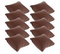 Garneck Lot de 10 Coussins de Présentation en Similicuir PU Marron pour Montres et Bracelets, Dimensions 9 X 8 X 4,5 Cm, Coussins de Rangement Miniatures pour Bijoux, Adaptés aux