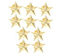Garneck Lot de 10 Épinglettes Étoiles à 5 Branches en Alliage Décorations de Costumes de Fête Insignes Étoile Robustes pour Paquet Chapeaux et Accessoires