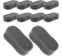 Garneck Lot de 10 Éponges à Plumeau pour Coupe de Cheveux, Nettoyage du Cou Oreilles, Mousse Noire Ergonomique pour Salon de Coiffure, Outil Professionnel D'épilation et Dépoussiérage