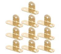 Garneck Lot de 10 Équerres de Fixation en Laiton à Angle Droit 90° en T Finition Cuivre Brillant pour Meubles Étagères et Armoires Connecteurs Robustes et Stables pour Bricolage et