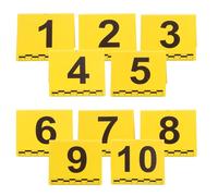 Garneck Lot de 10 Étiquettes de Preuve Médico-légale Numérotées 1 à 10 Règle Intégrée, Marqueurs Résistants pour Scène de Crime, Accessoires de Fête Détective, Identification