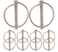 Garneck Lot de 10 Goupilles de Verrouillage avec Anneaux 6x45 Mm en Alliage Galvanisé, Épingles de Sécurité pour Tracteurs Agricoles, Tondeuses et Remorques, Accessoires Industriels