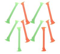 Garneck Lot de 10 Raclettes pour Pose de Film Vinyle Automobile Outils pour Teinter Les Vitres de Voiture, Grattoirs Double Hache Orange et Vert, Accessoire de Finition Bordure,