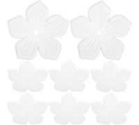 Garneck Lot de 100 Pendentifs Décoratifs en Acrylique Blanc Forme Fleur pour Fabrication de Bijoux Diy, Accessoires Uniques pour Bracelets et Œuvres D'art