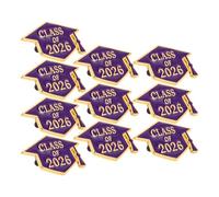 Garneck Lot de 12 Broches Insignes de Remise de Diplôme 2026, Épingles Chapeau de Graduation Violet, Accessoires pour Étudiants et Enseignants, Bijou de Revers pour Cérémonie