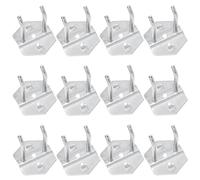 Garneck Lot de 12 Crochets Multifonctions en Acier 5 CM 6 Crochets Droits Simples Porte-Outils Robustes pour Garage à Suspendre Outils sur Plaque Perforée Rangement Atelier