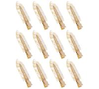 Garneck Lot de 12 Pinces à Cheveux à Paillettes Dorées sans Traces, Clips Bec de Canard Transparents Feuilles D’or, Accessoires Cheveux pour Femmes et Filles, Décorations Légères