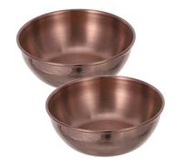 Garneck Lot de 2 Assiettes à Sauce en Acier Inoxydable Rondes, Petit Plat à Épices Rose Doré, Cuisine, Apéritif et Service de Sauces, Compact et Solide, Plat Savoureux pour Assortiments