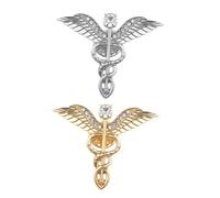 Garneck Lot de 2 Broches Ailes D'ange Décoratives, Épingle à Revers en Métal Argenté, Accessoire Mode pour Vêtements, Fête, Mariage et Présents Festifs, Bijoux pour Femmes