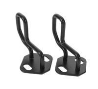 Garneck Lot de 2 Crochets de Rangement Mural Robustes en Fer Noir, Support Utilitaire pour Garage, Capacité de Charge Élevée, Adaptés pour Outils, Vélos et Équipements de