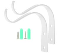 Garneck Lot de 2 Crochets Métalliques en Fer Forgé pour Support Mural de Plantes Suspendues, Capacité de Charge, Design Simple et Minimaliste pour Jardin ou Arbre