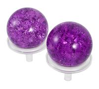 Garneck Lot De 2 Décorations pour Fontaine À Boule Rotative Cascade Boule en Cristal Boule Feng Shui Craquelée Boule Feng Shui De Table Décoratives en Verre Violet