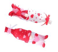 Garneck Lot de 2 Manchons Anti-Rayures Décoratifs pour Bouteilles de Vin Rouge Saint-Valentin Couvre-Bouteilles en Tissu Poupées Couple sans Visage Accessoires Maison pour Décoration et