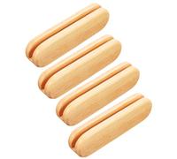 Garneck Lot de 2 Paires de Protège-Poignées en Bois Massif Antidérapants et Résistants à la Chaleur Maniques Universelles pour Poêles en Fonte Plaques Chauffantes et Camping Protection