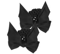 Garneck Lot de 2 Pinces à Cheveux Nœud Noir Filet à Chignon, Accessoire Coiffure pour Femme et Fille, Maintien Sécurisé pour Travail Professionnel, Bureau, Infirmière et Usage Quotidien