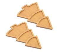 Garneck Lot De 2 Plateaux En Forme D'Arbre De Noël Plateau À Fromages Assiette En Bois Plateau À Tapas Plat À Bonbons De Noël