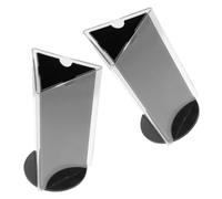 Garneck Lot de 2 Porte-Panneaux de Table Rotatifs Triangulaires 3 Faces en Acrylique Transparent 90X180Mm Chevalets de Table pour Affichage Menu Restaurant Bureau et Mariage