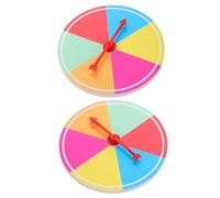 Garneck Lot de 2 roulettes de Jeu Vierges Arc-en-Ciel 15 CM avec Flèche Rotative en Plastique Plateau Tournant Polyvalent pour Jeux de Société Activités Scolaires et Animations Festives