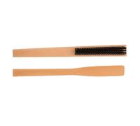 Garneck Lot de 2 Set de Brosses en Bois Naturel avec Manche Long - Brosse à Vêtements Douce pour Costumes et Brosse à Chaussures en Bois Naturel avec Chausse-Pied - Ensemble D’Entretien