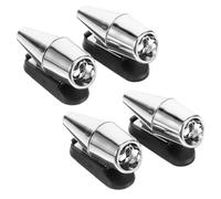 Garneck Lot de 2 Sifflets Anti-Cerfs pour Véhicules Dispositifs d'Avertissement Ultrasoniques Accessoires Automobiles en Métal Argenté et Noir Protection Sécurité Routière Collisions