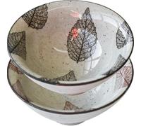 Garneck Lot de 2 Tasses à Thé en Céramique Rétro 150ml, Motif Floral Imprimé sous Glaçure, Couleur Rouge et Vert Foncé, Service à Thé Kung Fu Compact pour Bureau et Dégustation la Maison