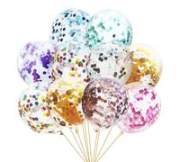 Garneck Lot de 20 Ballons en Latex à Paillettes Multicolores Décorations Fête Confettis Accessoires pour Anniversaire Mariage et Célébrations Festives