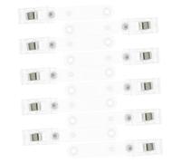 Garneck Lot de 20 Clips pour Badges avec Sangles Transparentes en Métal et Plastique, Pince Porte-nom à Double Trou, Fixation Facile pour Cartes D'identité et Badges de Travail, Compact