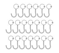 Garneck Lot de 20 Crochets en Acier Inoxydable pour Tube de 25 Mm, Crochets Suspendre Polyvalents Cuisine, Buanderie et Atelier, Supports Robustes pour Ustensiles et Linge,