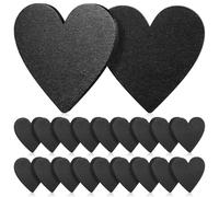 Garneck Lot de 20 cœurs en ardoise pour écrire - Petits cœurs pour mariages et fêtes - Cartons de place créatifs - 5 cm - Idéal pour les occasions spéciales et